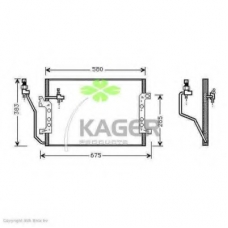 94-6367 KAGER Конденсатор, кондиционер