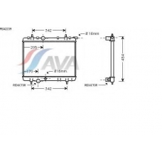 PEA2239 AVA Радиатор, охлаждение двигателя