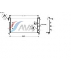 FT2362 AVA Радиатор, охлаждение двигателя