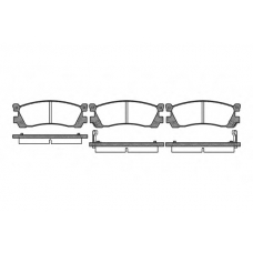 0399.12 REMSA Комплект тормозных колодок, дисковый тормоз