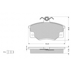 PF10731 PROCODIS FRANCE Комплект тормозных колодок, дисковый тормоз