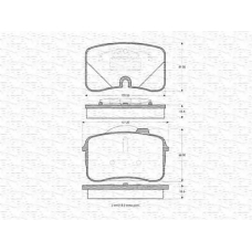 363702160993 MAGNETI MARELLI Комплект тормозных колодок, дисковый тормоз