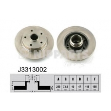 J3313002 NIPPARTS Тормозной диск