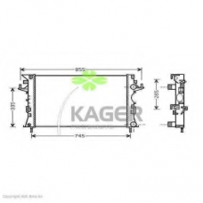 31-2515 KAGER Радиатор, охлаждение двигателя