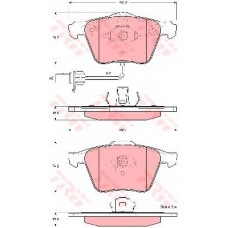 GDB1554 TRW Комплект тормозных колодок, дисковый тормоз