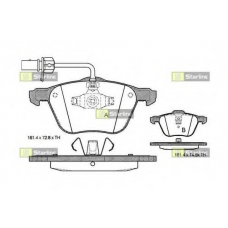 BD S312 STARLINE Комплект тормозных колодок, дисковый тормоз