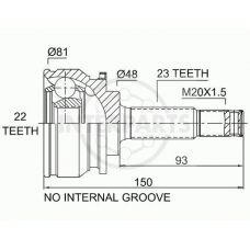 OJ-0142 InterParts Шарнирный комплект, приводной вал