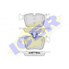 182214 ICER Комплект тормозных колодок, дисковый тормоз