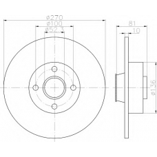 8DD 355 113-491 HELLA Тормозной диск