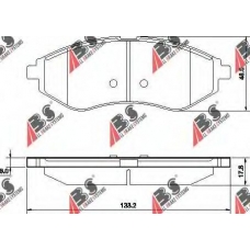 37352 ABS Комплект тормозных колодок, дисковый тормоз