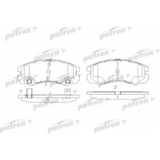 PBP1511 PATRON Комплект тормозных колодок, дисковый тормоз