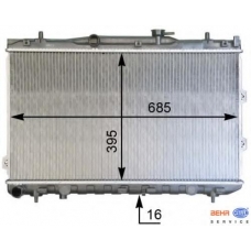 8MK 376 769-351 HELLA Радиатор, охлаждение двигателя
