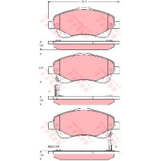 GDB3336 TRW Комплект тормозных колодок, дисковый тормоз