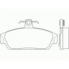 P 52 015 BREMBO Комплект тормозных колодок, дисковый тормоз