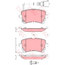 GDB1557 TRW Комплект тормозных колодок, дисковый тормоз