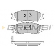 BP3208 BREMSI Комплект тормозных колодок, дисковый тормоз