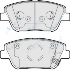 PAD1755 APEC Комплект тормозных колодок, дисковый тормоз