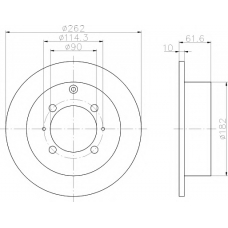 MDC951 MINTEX Тормозной диск