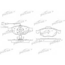 PBP1134 PATRON Комплект тормозных колодок, дисковый тормоз