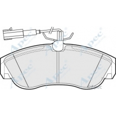 PAD1206 APEC Комплект тормозных колодок, дисковый тормоз