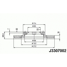 J3307002 NIPPARTS Тормозной диск