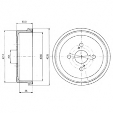 BF250 DELPHI Тормозной барабан