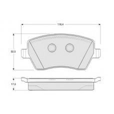PF1416 PROCODIS FRANCE Комплект тормозных колодок, дисковый тормоз
