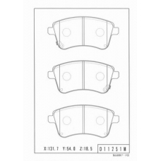 K360A23 NPS Комплект тормозных колодок, дисковый тормоз
