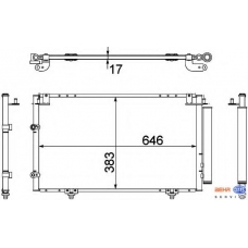 8FC 351 307-391 HELLA Конденсатор, кондиционер
