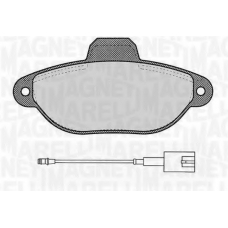 363916060454 MAGNETI MARELLI Комплект тормозных колодок, дисковый тормоз