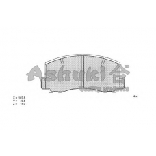 C008-01 ASHUKI Комплект тормозных колодок, дисковый тормоз