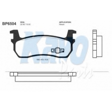 BP-6504 KAVO PARTS Комплект тормозных колодок, дисковый тормоз