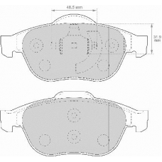 FD6989A NECTO Комплект тормозных колодок, дисковый тормоз