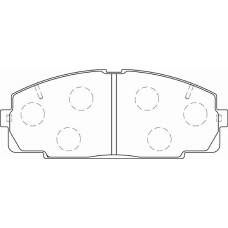 FD7241V NECTO Комплект тормозных колодок, дисковый тормоз