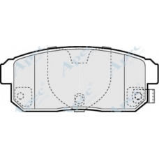 PAD1399 APEC Комплект тормозных колодок, дисковый тормоз
