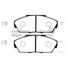 1080-2204 ASHUKI Комплект тормозных колодок, дисковый тормоз