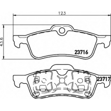 8DB 355 009-181 HELLA Комплект тормозных колодок, дисковый тормоз