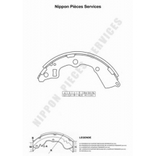 K350A08 NPS Комплект тормозных колодок
