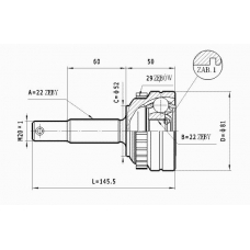 C.222 STATIM Шарнирный комплект, приводной вал
