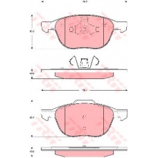 GDB1583 TRW Комплект тормозных колодок, дисковый тормоз
