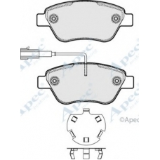 PAD1775 APEC Комплект тормозных колодок, дисковый тормоз