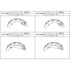 K7714M ASIMCO Комплект тормозных колодок