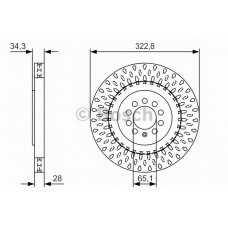 0 986 479 U36 BOSCH Тормозной диск