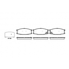 P3833.10 WOKING Комплект тормозных колодок, дисковый тормоз