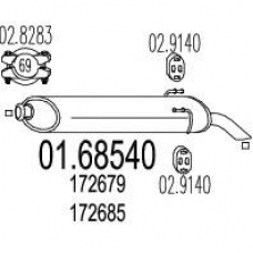 01.68540 MTS Глушитель выхлопных газов конечный