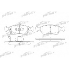 PBP1125 PATRON Комплект тормозных колодок, дисковый тормоз