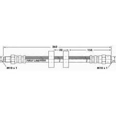 FBH6870 FIRST LINE Тормозной шланг