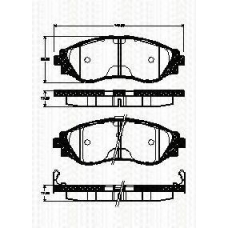 8110 21010 TRISCAN Комплект тормозных колодок, дисковый тормоз