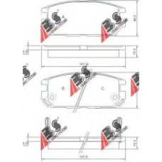 36873 ABS Комплект тормозных колодок, дисковый тормоз