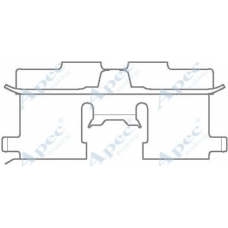 KIT1125 APEC Комплектующие, тормозные колодки